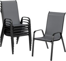 6er Set Balkonstühle Gartenstühle Stapelbar Belastbar Metall Gartenstuhl 150kg