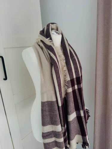 Xxl schal kariert beige braun - schal,