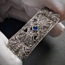 Art deco brosche - brosche, silber