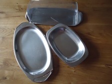 Kuchenplatte mit Haube 2 Servierplatten 1 Schale aus Cromargan 46539 Dinslaken