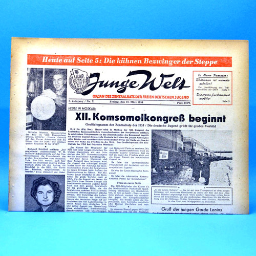 Junge welt 1954 - welt, 19.03.1954