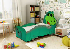 [Dino Small/Big] Kindezimmerbett Grün Hochwertiges MDF 165x87x112/205x97x120