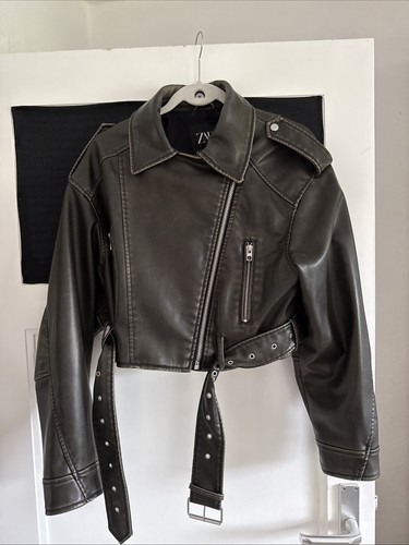 Zara cropped lederjacke damen - zara,