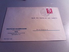 Alter Briefumschlag DDR Deutsche Bauern-Bank Zeitz 1962