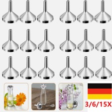 Edelstahl Trichter 3 -15 Stück  Mini Küchentrichter kleine Größen Kosmetiköle DE
