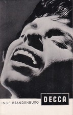 Inge Brandenburg "Beste Deutsche Jazzsängerin" - 50er Jahre - original signiert