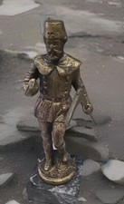 Bergbau Bronzefigur "Bergmann / Steiger mit Spitzhacke"  mit Sockel ca. 1,26 kg