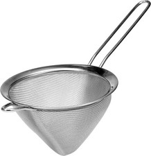 Spitzsieb Küchensieb Honigsieb Edelstahl Farbsieb Schaumkelle 16cm Fein Sieb