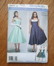 Simplicity Schnittmuster 7841 Vintage 50er Jahre  Größe 46 bis 54 Kleid 
