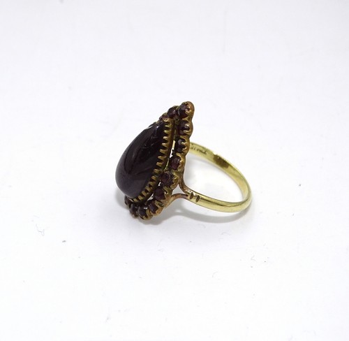Ring mit granat - ring, 14