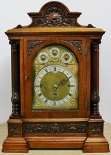 Seltene antike J. Weir englische Dreifachsicherung 8 Glocken & 5 Gong musikalische Halterung Uhr