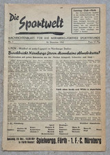 16.12.45 1. FC Nürnberg - Waldhof Mannheim Programm Oberliga Süd.