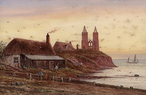 Gemälde reculver kirche - -,
