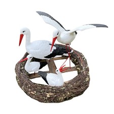 Storchennest 4x Storch Figur