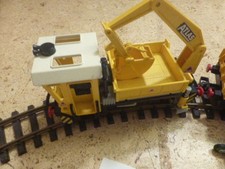 Playmobil 4053 Arbeitszug Lok mit Anhänger,Figuren,Bauplan,kpl. Eisenbahn LGB