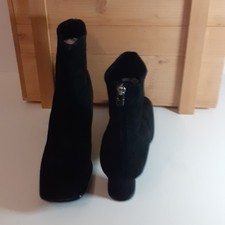 BALLY extravagante, elegante Stiefelette, schwarz, Velourleder, Gr. 39,5