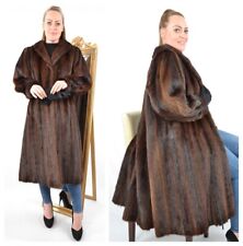 US1616 SCHÖNER ECHTER MURMELTIER PELZMANTEL RANCH MARMOT GR XL - MURMELTIER MANTEL