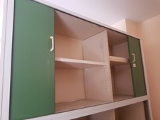 Rolladenschrank, Aktenschrank, Ordnerschrank stapelbar hellgrün