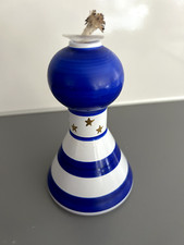 Öllampe, Glas, blau - weiß, Sterne, Mond