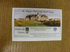 c1980/90's Golf Scorecard: St