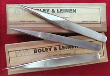 3 x Pinzetten Original Boley & Leinen 1 x 15er 2 x MM, u.a. Uhrmacherwerkzeug