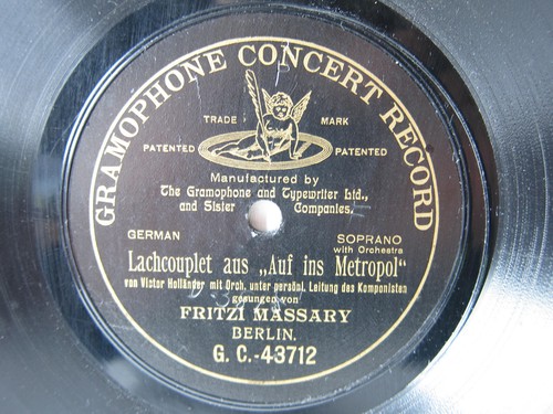 78rpm fritzi massary auf t - 78rpm,