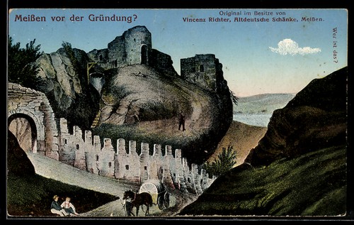 Ansichtskarte meissen - ansichtskarte,