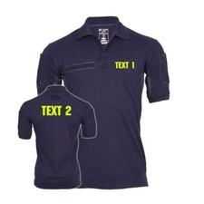 Tactical Poloshirt personalisiert Wunschtext Neon Gelb Arbeitskleidung #41675