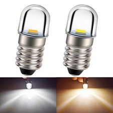 E10 LED Taschenlampe 3V/4.5V/6V/12V Miniatur Schraubbirne weiß/Warm Leuchtmittel