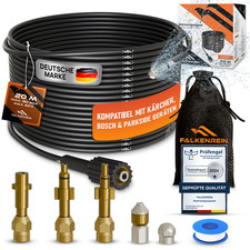 FALKENREIN Rohrreinigungsschlauch 20m (Kompatibel mit Kärcher, Parkside & Bosch)
