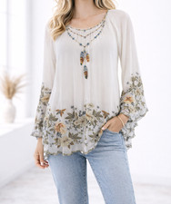 Johnny Was Bluse Weiß Damen