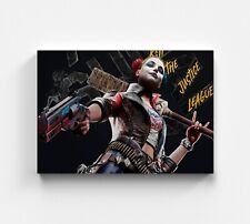 Harley Quinn Leinwandbild Clown Joker Wandbild Pop Art Leinwand Bild XXL