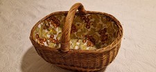 Weidenkorb Einkaufskorb aus Weide mit Innenfutter