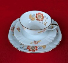 1909-1925 Schirnding Sammelgedeck Sammeltasse Gold Gelb Rot Orange Relief Blumen