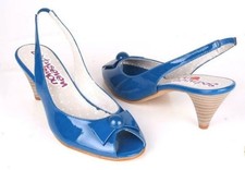 Pumps SIXTYSEVEN Slingbacks Lackleder Peeptoes  blau 40