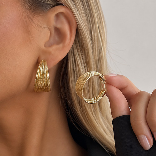 18k vergoldete creolen damen - 18k,