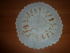 antike Leinen Tischdecke