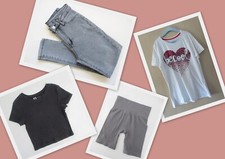 Kleiderpaket Mädchen/Teens Gr. 34/36 Jeans T-Shirt Shirt Radler/feinripp