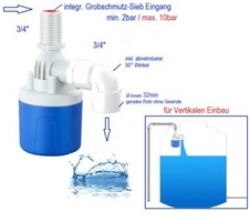 3/4" mechanischer Wasser Niveauschalter Pegelschalter Schwimmerschalter Vertikal