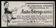 Alte Werbung 1910 Auto-Strop Safety Razor London Abziehvorrichtung Rasierapparat