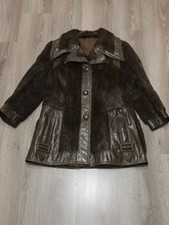 Pelz und leder jacke - leder,