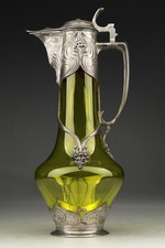 Große jugendstil weinkaraffe - jugendstil,