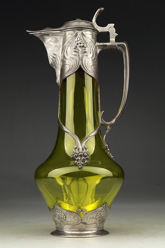 Große jugendstil weinkaraffe - große,
