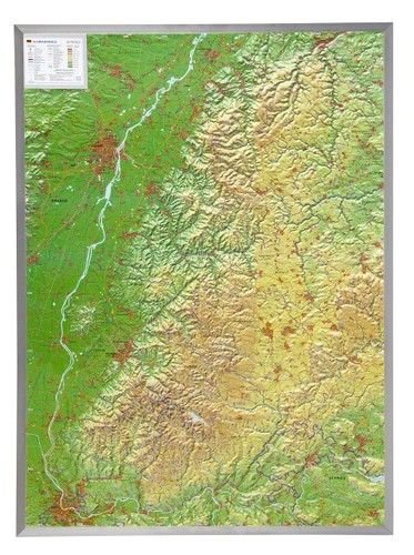 Schwarzwald reliefkarte - schwarzwald,,