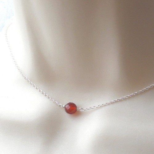 Rote karneol halskette - rote,