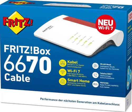 Avm fritz box - 6670, cable