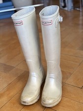 Original HUNTER Gummistiefel Gr.40/41 perlmutt