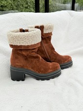 ❤️ Luxus Stiefel Voile Blanche 41 Leder Fell 70er Jahre Stil total angesagt