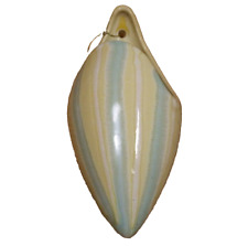 50er 60er Wandvase Keramik im Schönen Pastell Blau-Gelb 50s 60s Vintage