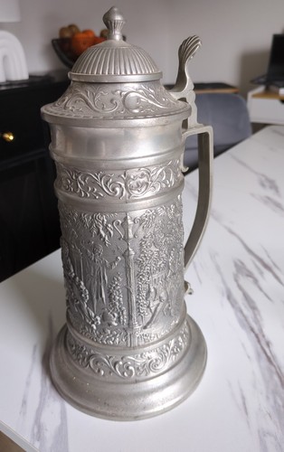 Zinnkrug vintage antik schwer - zinnkrug,